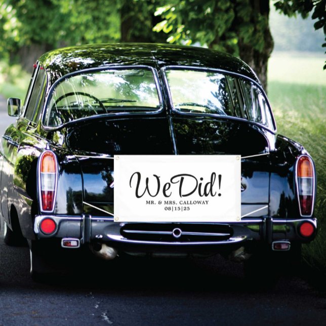 Fancy Just Married Car Banner (Creator Uploaded)