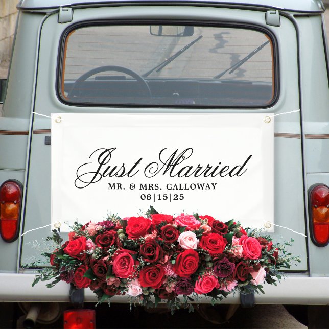 Fancy Just Married Car Banner (Creator Uploaded)