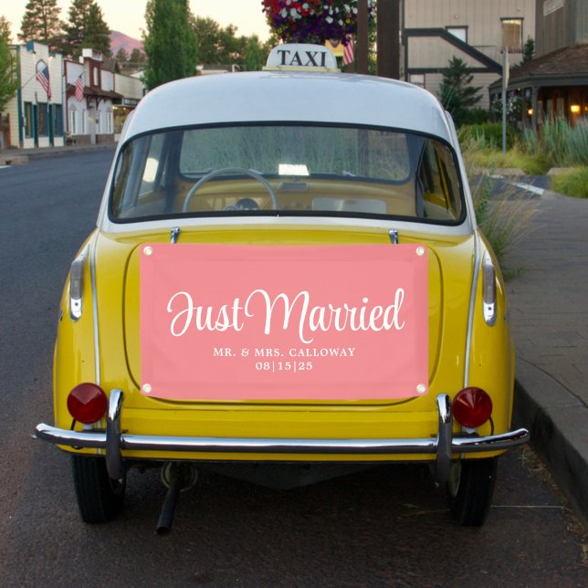 Fancy Just Married Car Banner (Creator Uploaded)