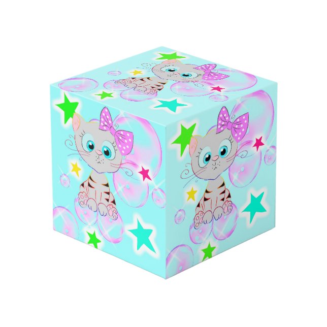 Fancy Kitten - Cube (Front Angled)