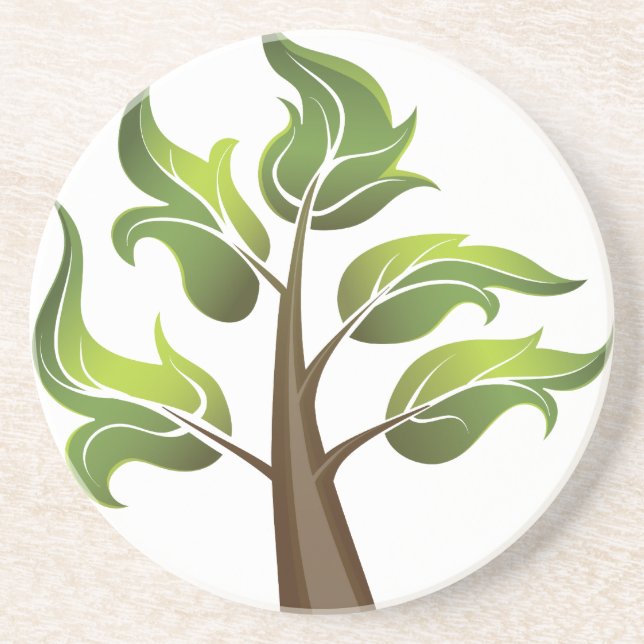 Fancy Leaves Coaster (Front)
