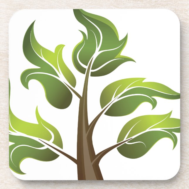 Fancy Leaves Coaster (Front)