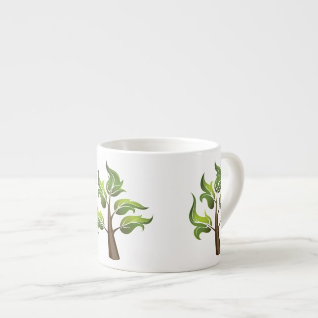 Fancy Leaves Espresso Cup (Front Right)