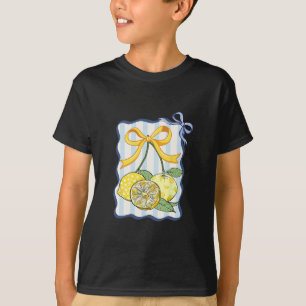 Fancy Lemon Coquette Bow Trendy Lemon Summer Girl  T-Shirt