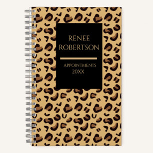 Fancy Leopard Spiral Notebook Planner
