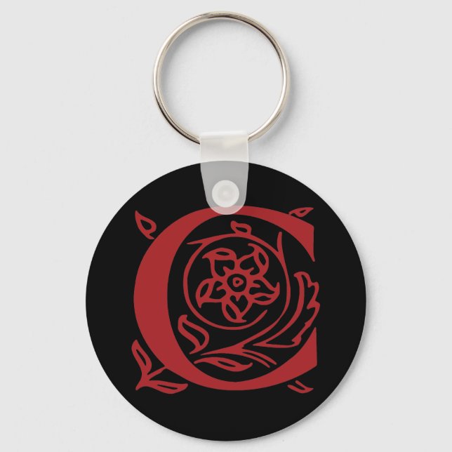 Fancy Letter C Key Ring (Front)