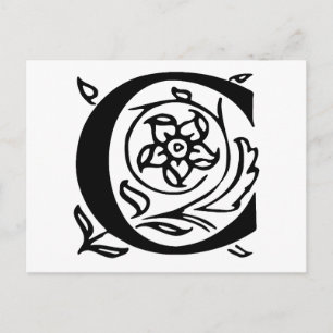 Fancy Letter C Postcard