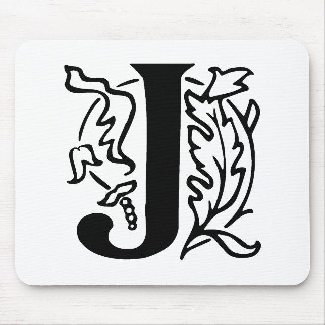 Fancy Letter J Mouse Pad (Front)