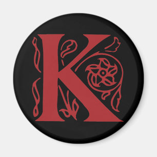 Fancy Letter K Magnet