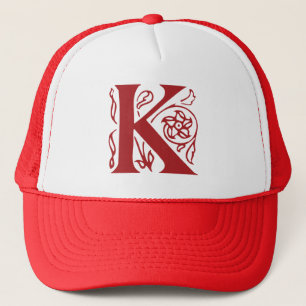 Fancy Letter K Trucker Hat
