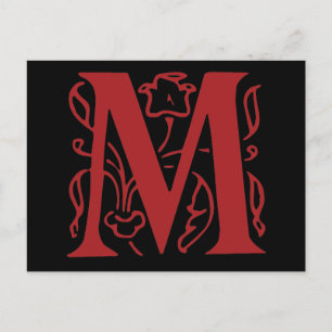 Fancy Letter M Postcard