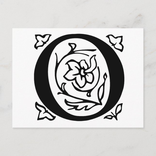 Fancy Letter O Postcard (Front)