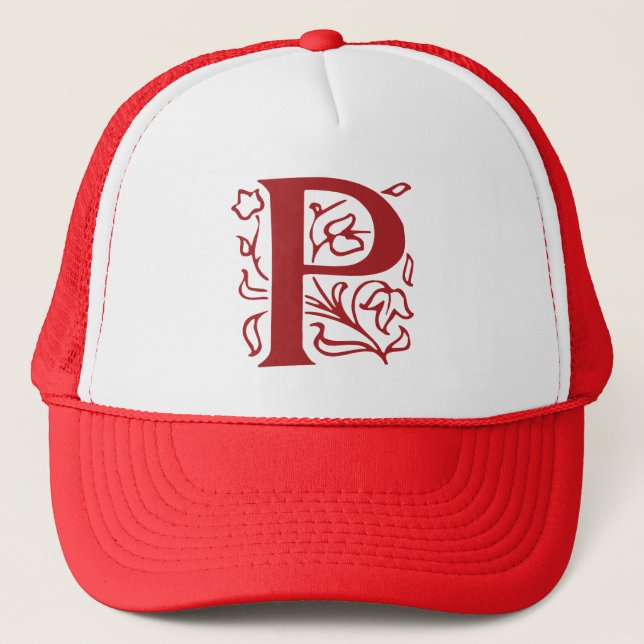 Fancy Letter P Trucker Hat (Front)