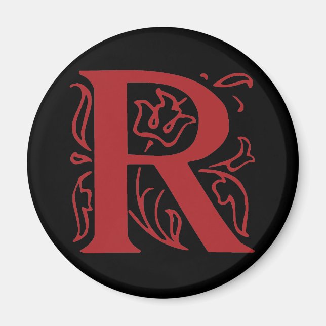 Fancy Letter R Magnet (Front)
