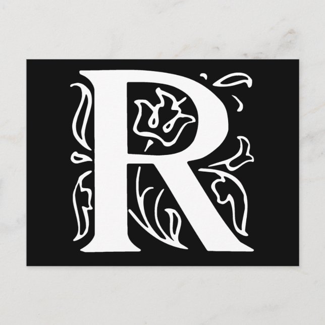 Fancy Letter R Postcard (Front)