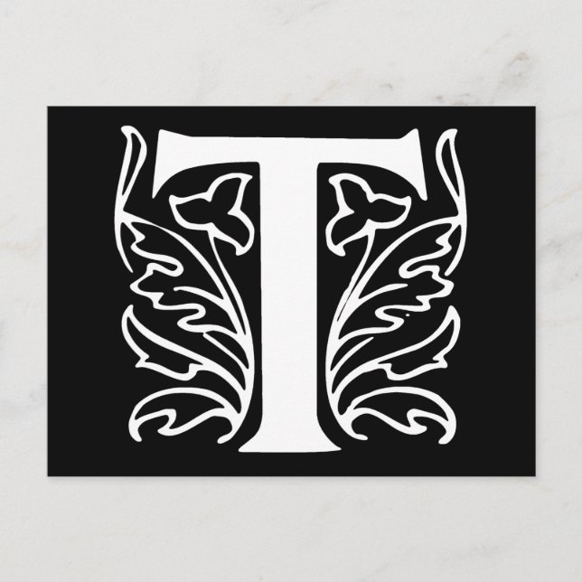Fancy Letter T Postcard (Front)