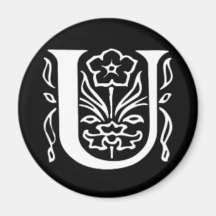 Fancy Letter U Magnet