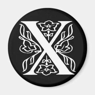 Fancy Letter X Magnet