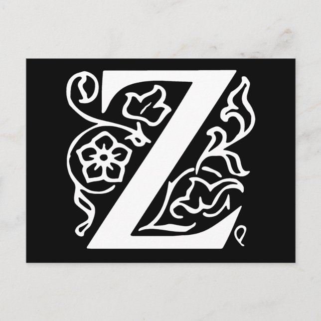Fancy Letter Z Postcard (Front)