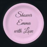 Fancy Letters Bridal Shower Paper Plate<br><div class="desc">When you want something simple and elegant for an event,  this paper plate would be a great choice.  Not your colour?  Throwing a different type of event?  No problem.  Change anything you want.  The choices belong to you.  By Sharon Lee Hudson.</div>
