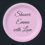 Fancy Letters Bridal Shower Paper Plate<br><div class="desc">When you want something simple and elegant for an event,  this paper plate would be a great choice.  Not your colour?  Throwing a different type of event?  No problem.  Change anything you want.  The choices belong to you.  By Sharon Lee Hudson.</div>