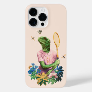 FANCY LIZARD ANIMAL PLAYING TENNIS iPhone 14 PRO MAX CASE