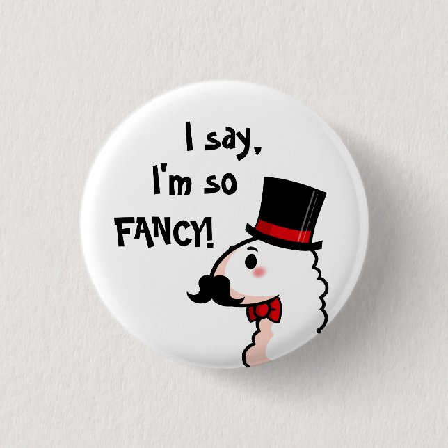 Fancy Llama Button (Front)