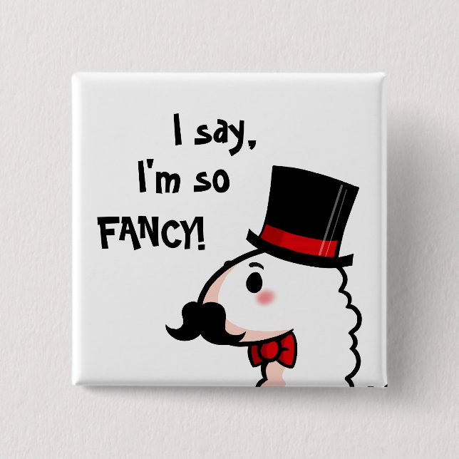 Fancy Llama Button (Front)