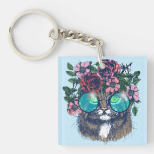 Fancy Maine Coon Key Ring