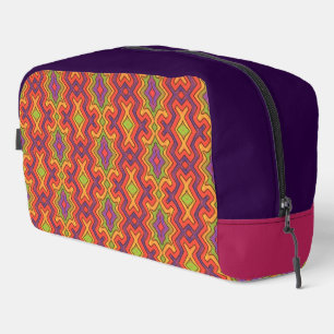 Fancy Maximalist Red Yellow Green Pattern Dopp Kit