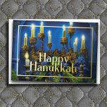 Fancy Menorah with Greenery<br><div class="desc">Fancy Menorah with Greenery</div>