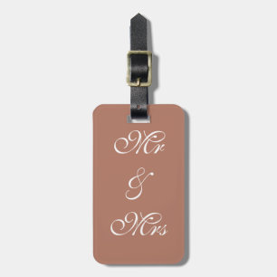Fancy Modern Mr. & Mrs. Luggage Tag