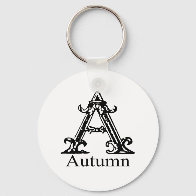 Fancy Monogram: Autumn Key Ring (Front)