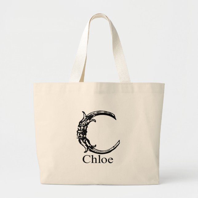 Fancy Monogram: Chloe Large Tote Bag (Front)