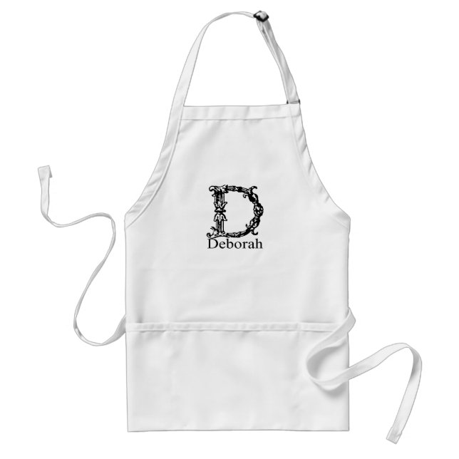 Fancy Monogram: Deborah Standard Apron (Front)