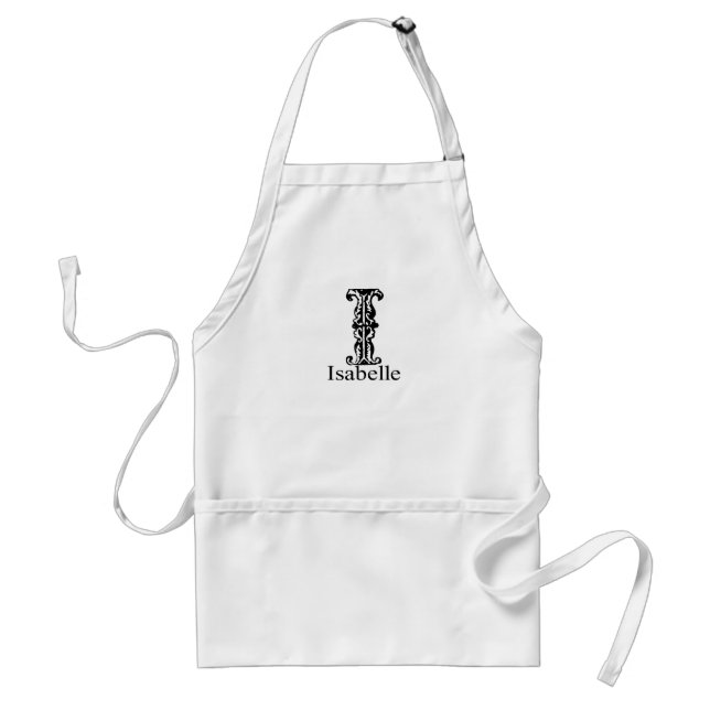 Fancy Monogram: Isabelle Standard Apron (Front)