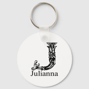 Fancy Monogram: Julianna Key Ring
