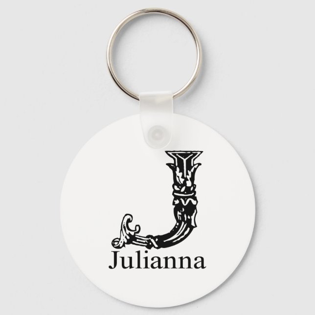 Fancy Monogram: Julianna Key Ring (Front)