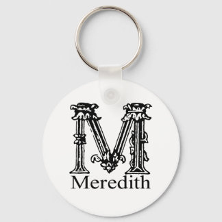 Fancy Monogram: Meredith Key Ring