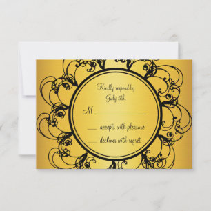 Fancy Monogram RSVP Card