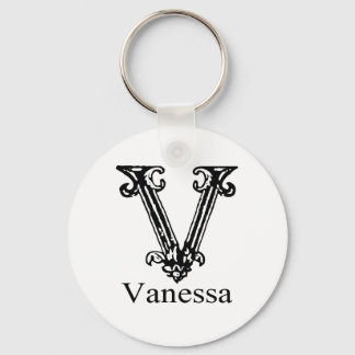 Fancy Monogram: Vanessa Key Ring