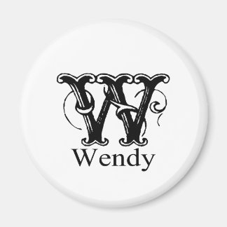 Fancy Monogram: Wendy Magnet