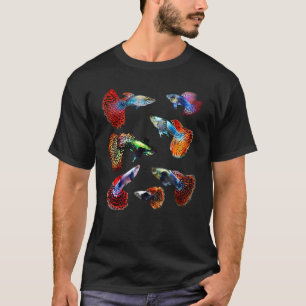 Fancy Mosaic Guppy Fish Lover Forever T-Shirt