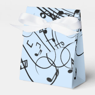 Fancy Music Notes Blue Favour Box