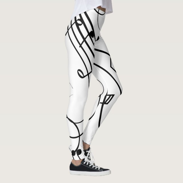 Fancy Music Notes Leggings (Right)
