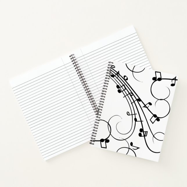 Fancy Music Notes Notebook (Inside)