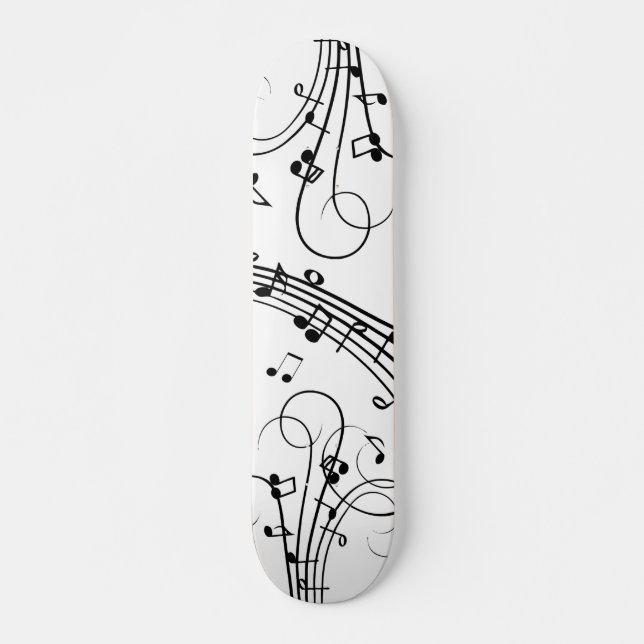Fancy Music Notes Skateboard (Front)