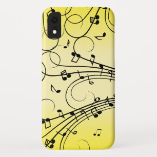 Fancy Music Notes Yellow Case-Mate iPhone Case