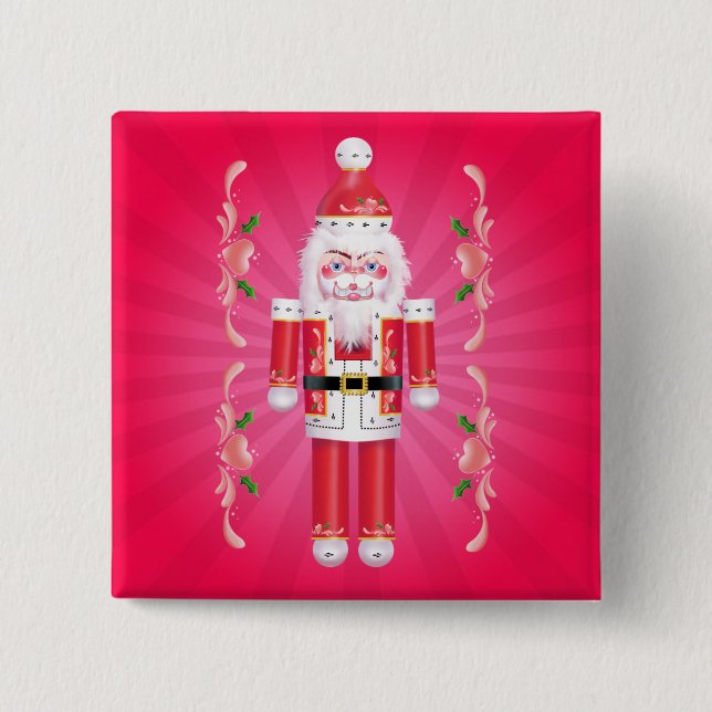 FANCY NUTCRACKER by SHARON SHARPE 15 Cm Square Badge (Front)