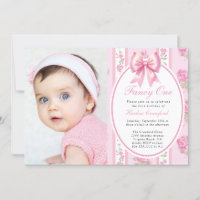 Fancy One Vintage One Girl Photo  Birthday Party 